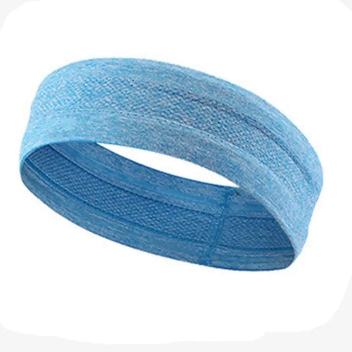 Elastic fabric headband for running fitness blue - Sport products<<<HurtelXML
