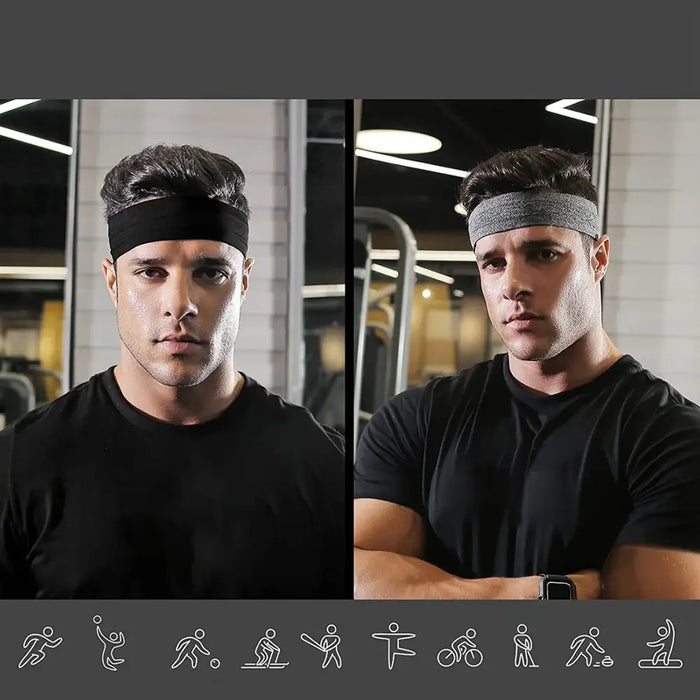 Elastic fabric headband for running fitness blue - Sport products<<<HurtelXML