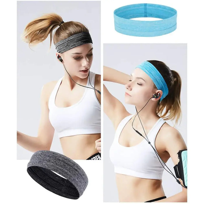 Elastic fabric headband for running fitness blue - Sport products<<<HurtelXML