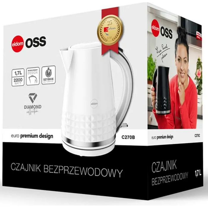 ELDOM C270B electric kettle 1.7 L 2150 W - Electric kettlesAGD-CZE<<<Home Appliance - ProductsAGD<<<ActionPL
