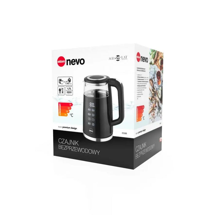 ELDOM C530 NEVO electric kettle 1.7 L 2200 W Black Transparent - Electric kettlesAGD-CZE<<<Home Appliance
