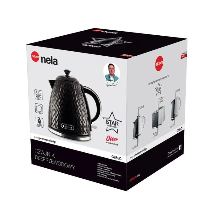 ELDOM NELA kettle 1.7 l capacity 2000 W power black - Electric kettlesAGD-CZE<<<Home Appliance - ProductsAGD<<<ActionPL