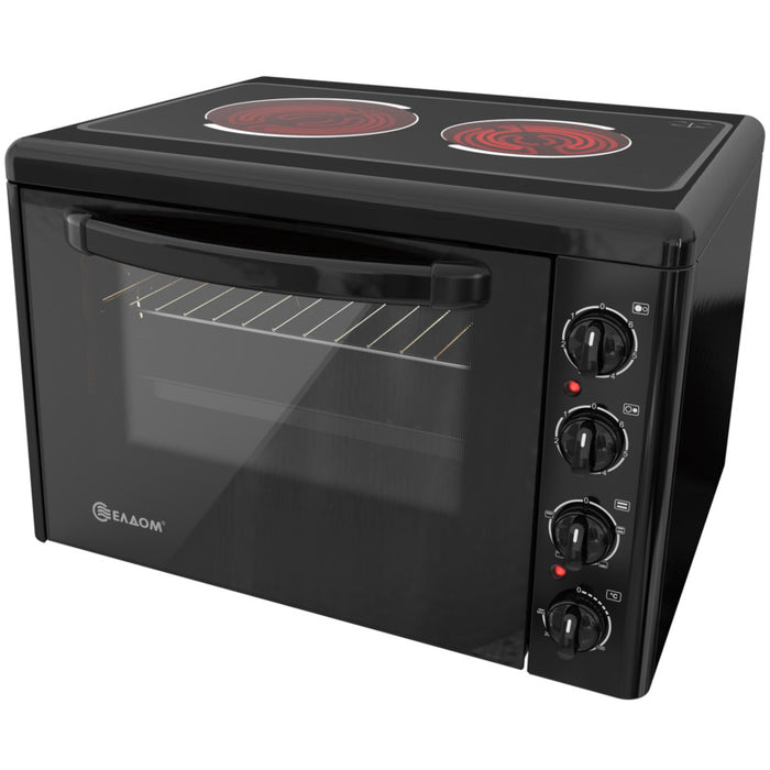 Mini cooker Eldom 201VFEN-NEW, 2 ceramic, Black