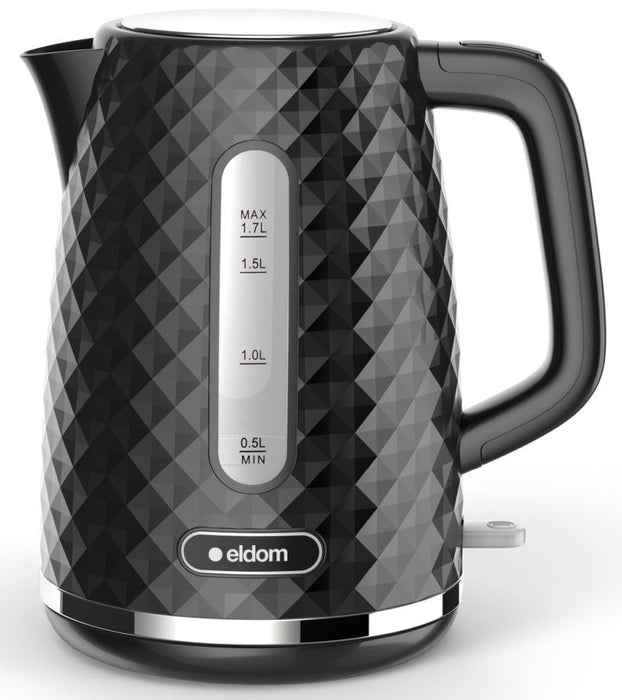 C280C ELDOM Kettle ELLI, capacity 1.7 l, power 2200 W, black, strix, black