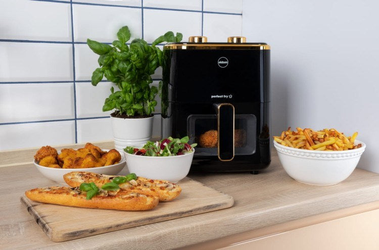 ELDOM FRITTA fat-free fryer capacity 5.0 l adjustable temp. clock 1500 W Single 5 L Stand-alone Hot air fryer Black