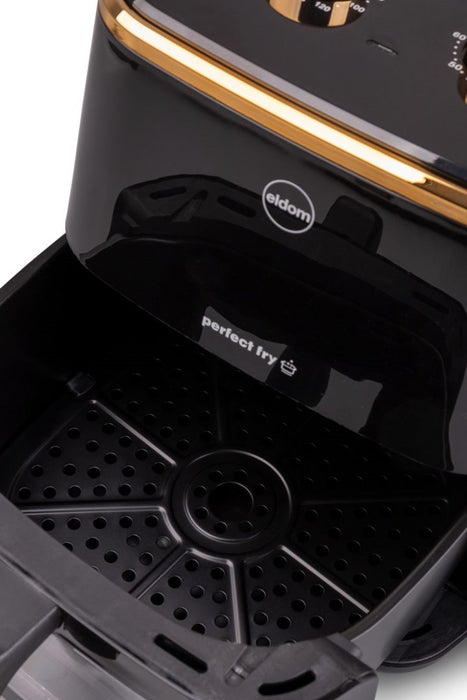 ELDOM FRITTA fat-free fryer capacity 5.0 l adjustable temp. clock 1500 W Single 5 L Stand-alone Hot air fryer Black
