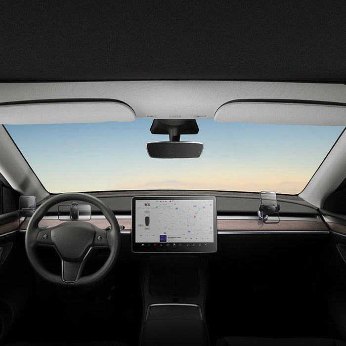 Electric car holder with solar panel for Tesla Model 3 / Y Baseus T-Space - black - Cell phone