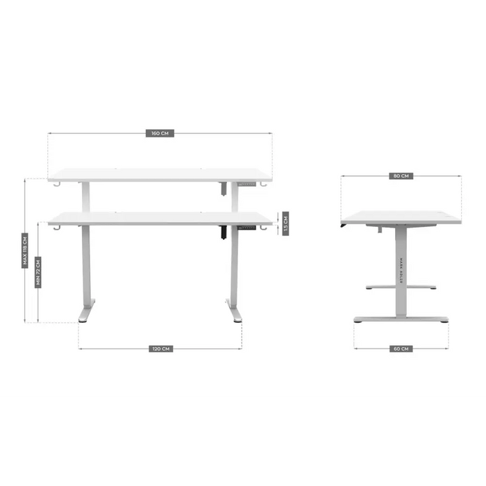 Electric desk MA-Leader 7.6 White - Tables and desksGAM-STO<<<PC GamingGAM<<<ActionPL