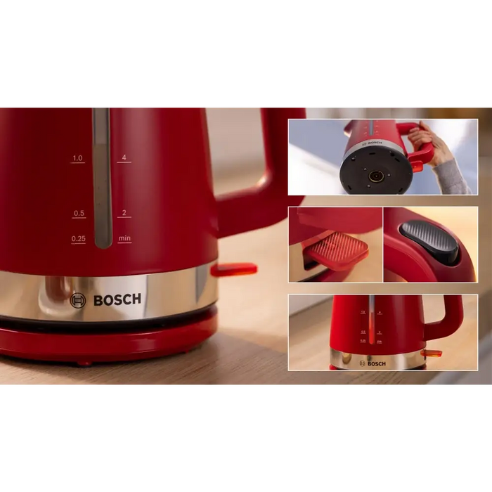 Electric kettle BOSCH MYMOMENT TWK4M224 RED 2400 W 1.70 L - Кухненски уреди<<<BOSCH дребна електродомакинска