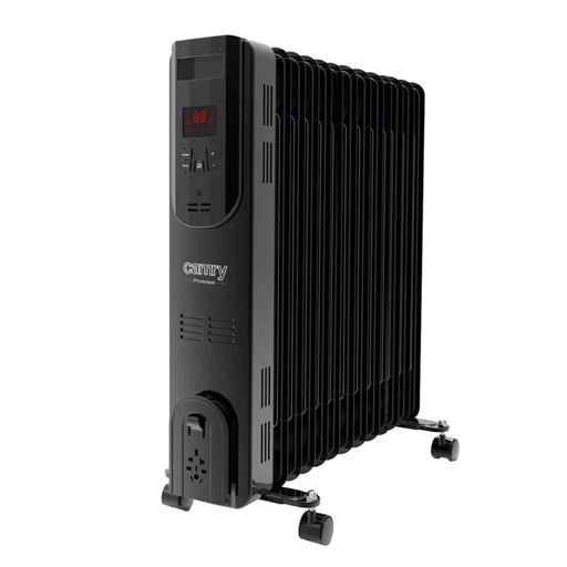 Electric oil heater with remote control CAMRY CR 7814 13 fins 2500 W black - Oil radiatorsAGD-GRO<<<Home Appliance