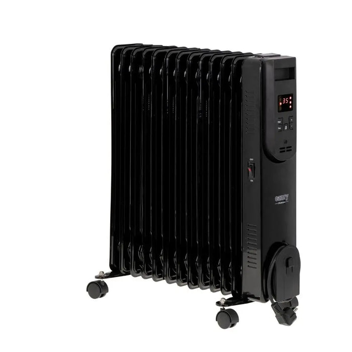 Electric oil heater with remote control CAMRY CR 7814 13 fins 2500 W black - Oil radiatorsAGD-GRO<<<Home Appliance