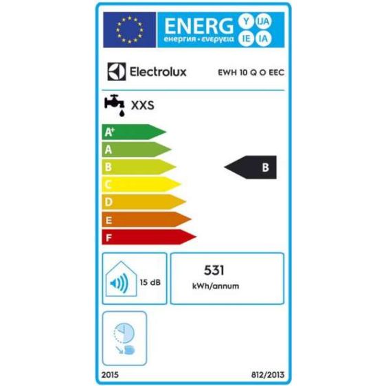 Boiler ELECTROLUX EWH 10 QO - 10 l. over a sink