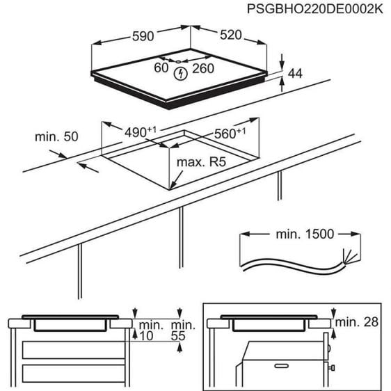 Built-in hob ELECTROLUX EIV63443CT