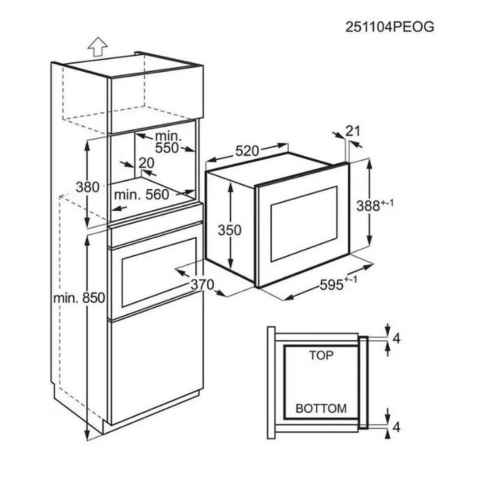 Built-in microwave oven Electrolux EMS4253TBX, 23, Sensor