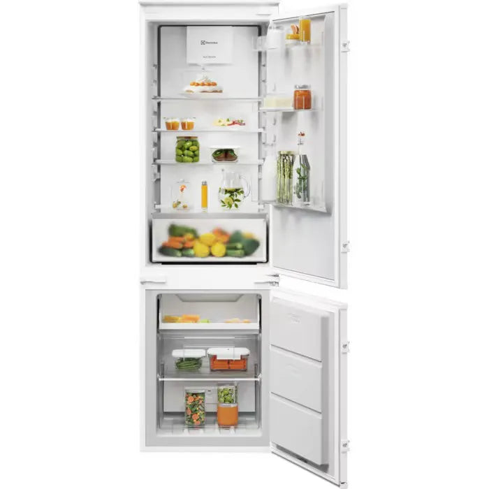 Built-in refrigerator with freezer Electrolux ENA7CE18S3, 248 l, E, No Frost, White, Yes