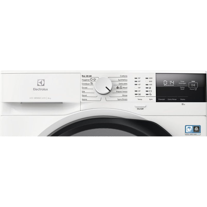 Washing machine ELECTROLUX EW6F2282E, 8 kg, 1200 rpm.