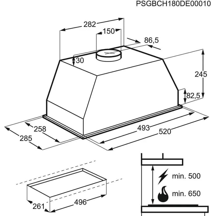Built-in hood Electrolux LFG525W