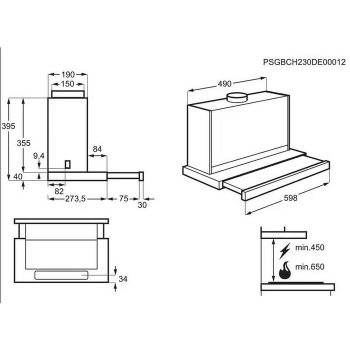 Built-in hood Electrolux LFP816K