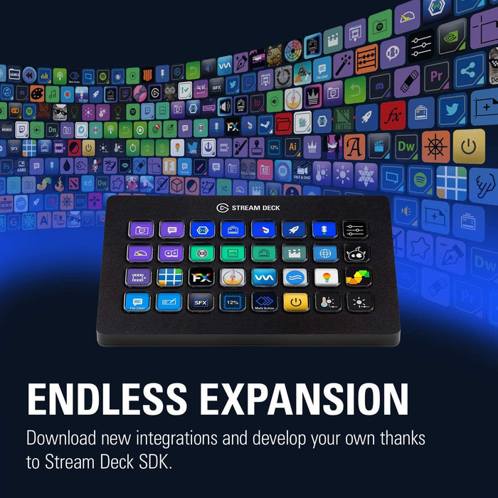 Elgato Stream Deck Controller, 32 LCD Buttons, Black