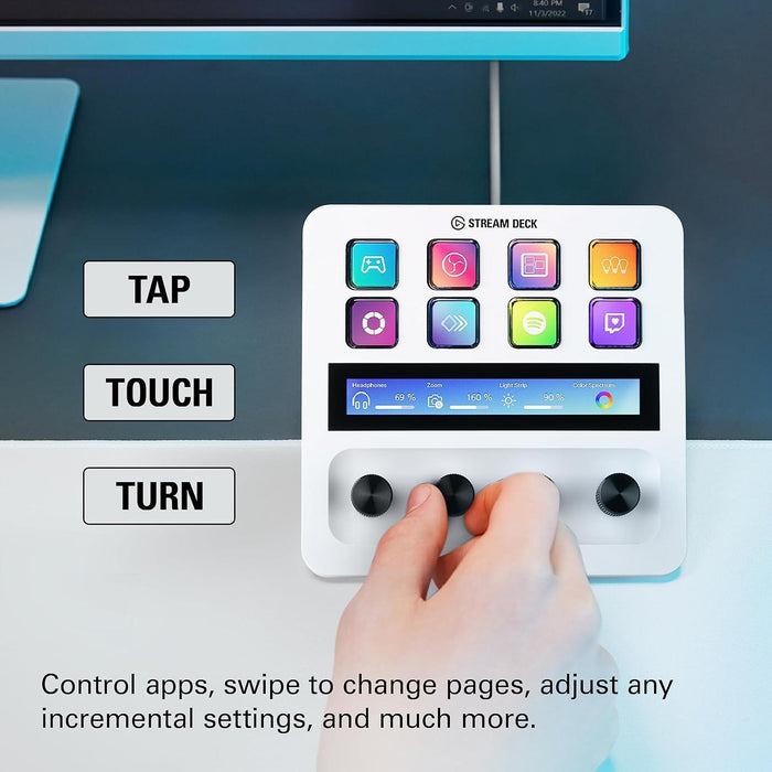 Elgato Stream Deck Plus White Controller