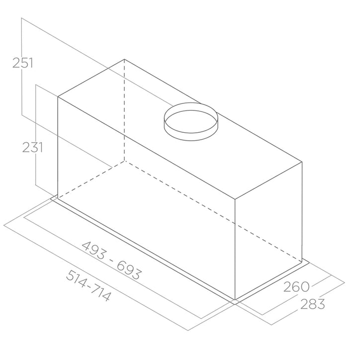 Hood ELICA CT23 BL MAT/A/72