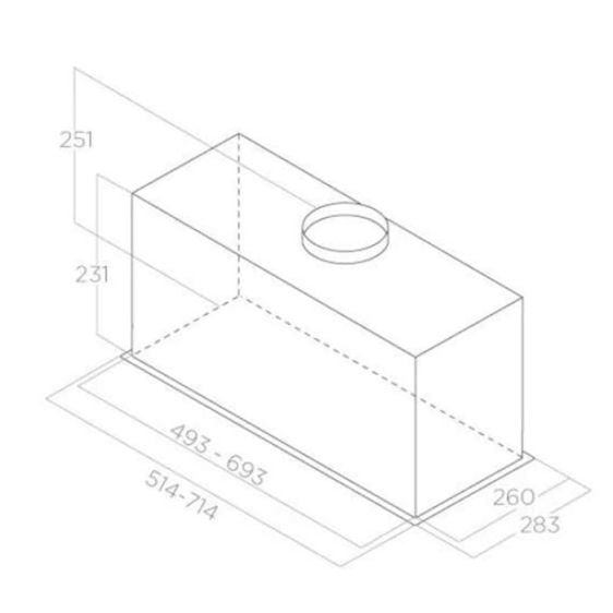 Built-in hood ELICA FOLD BL MAT 72