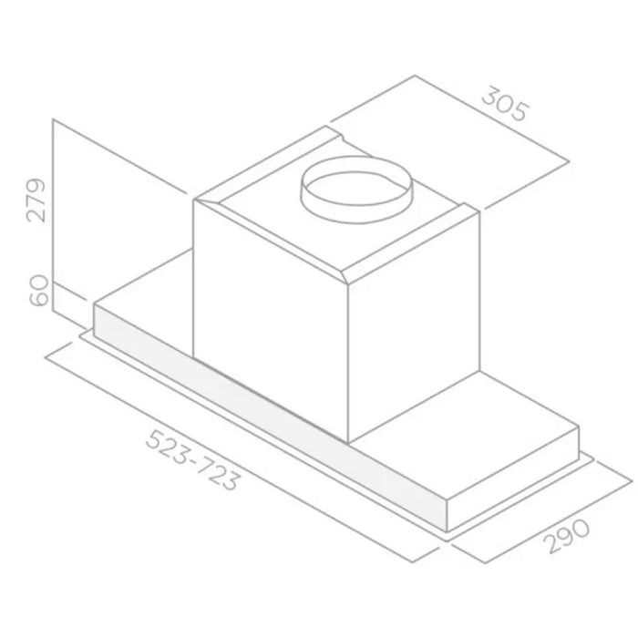 Built-in hood ELICA Hidden 2.0 IX 52/60