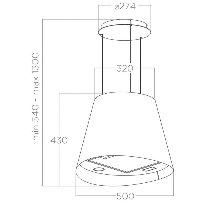 Built-in Elica JUNO BL 50 absorber