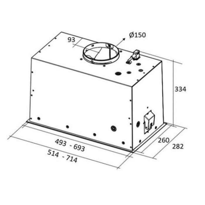 Built-in hood ELICA Lane BL MAT 52