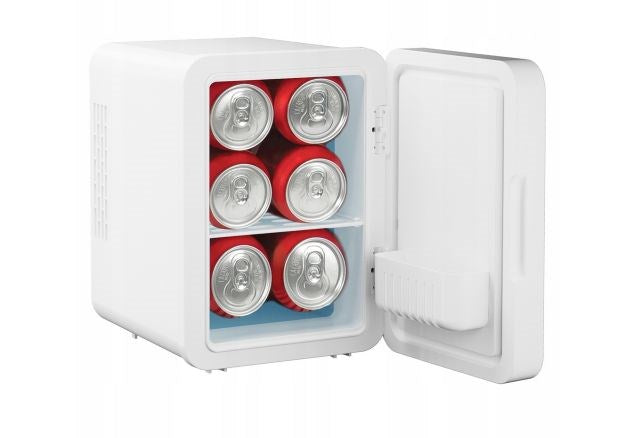 Mini fridge with LED make-up mirror ELLE 4L white