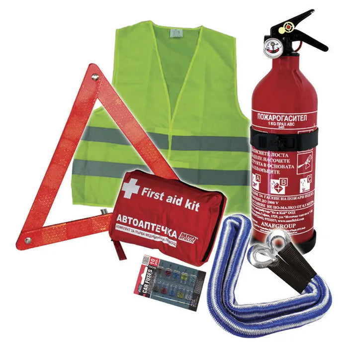 EMERGENCY AUTO KIT 6 PIECES AUTO PRACTIC 6 PIECES - Аварийни автокомплекти<<<Сигурност и безопасност<<<Авто и