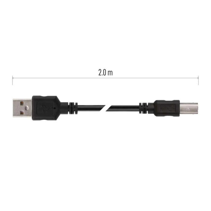 USB CABLE 2.0 USB A-USB B 2M BLACK EMOS