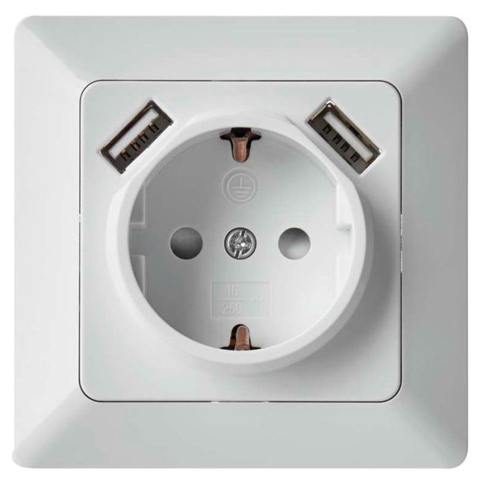 CONTACT 2XUSB WHITE EMOS