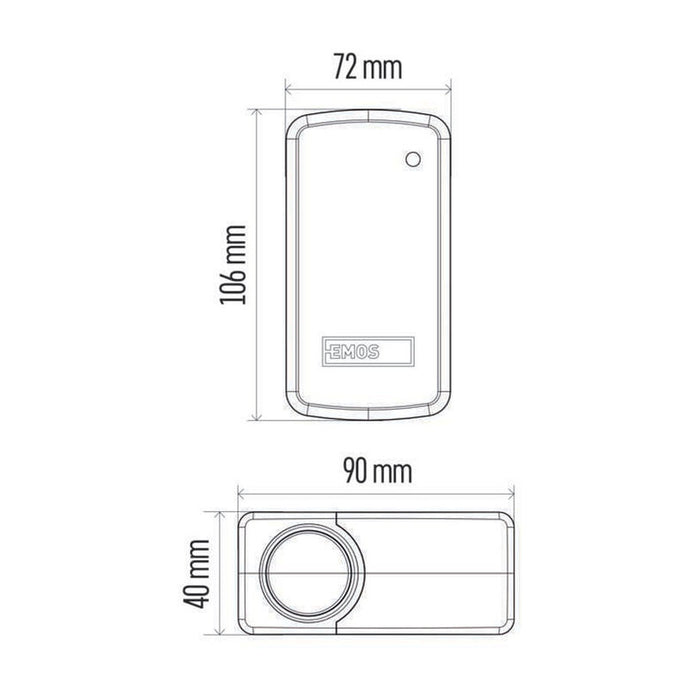 WIRELESS DOORBELL WITH 2 KINETIC BUTTONS 220V EMOS P5750.2T