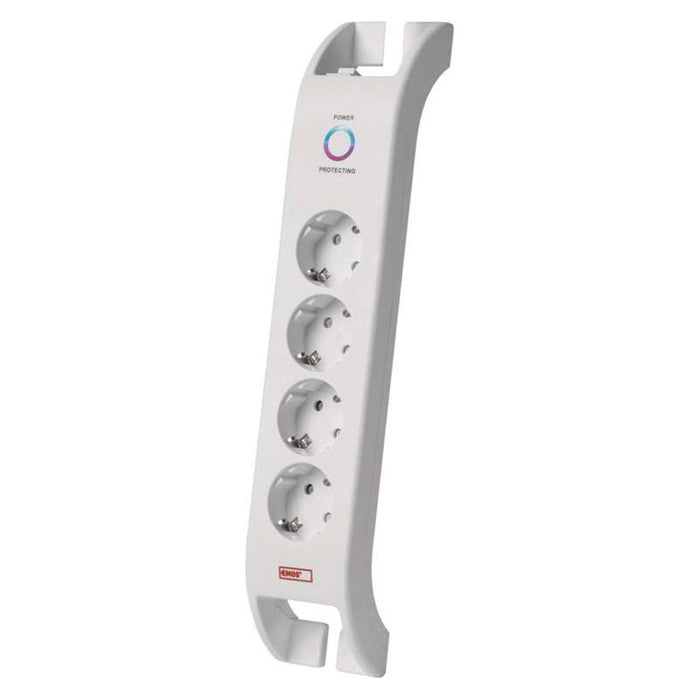 POWER SUPPLY 4 SOCKETS WITH PROTECTION 2M WHITE EMOS