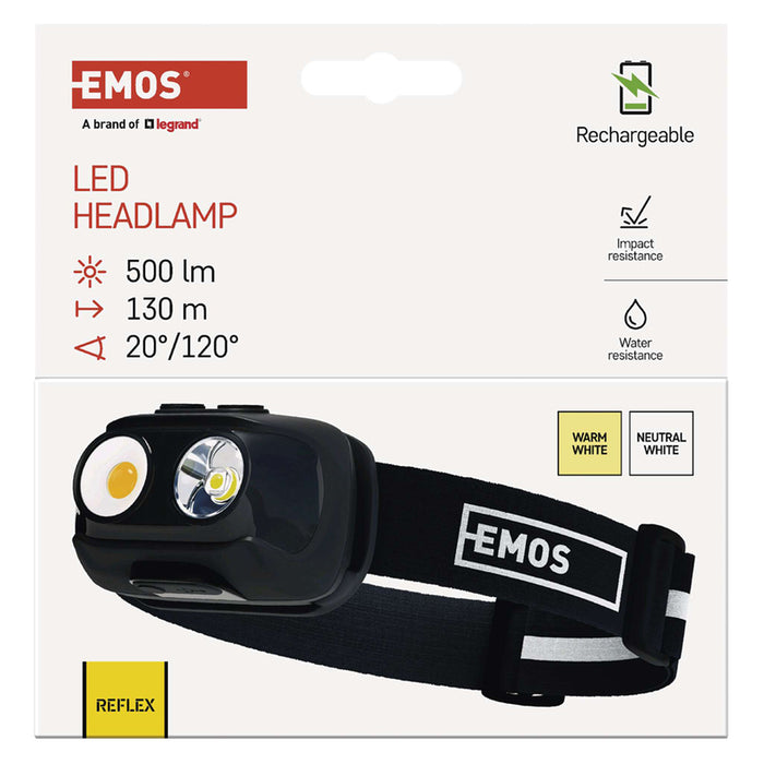 EMOS COB LED Flashlight WITH SENSOR 500LM