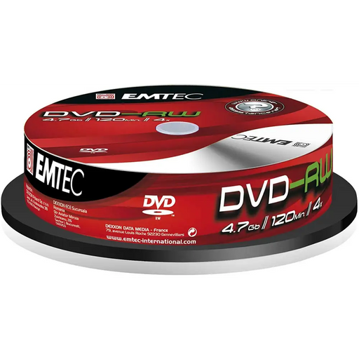 Emtec DVD-RW 4.7Gb./4X - 10 pcs. in a spindle - CD/DVD<<<Оптични носители<<<MediaTrade