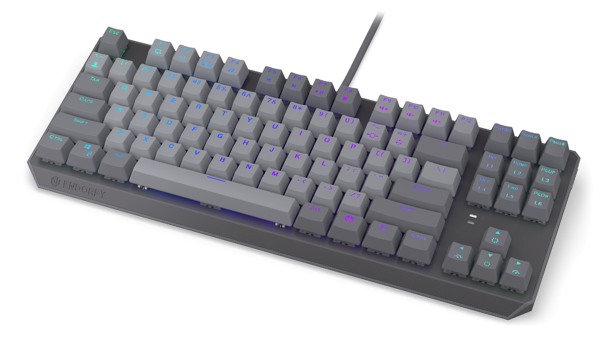 Endorfy mechanical keyboard Thock V2 TKL, PBT, Endorfy Red switch, US Layout