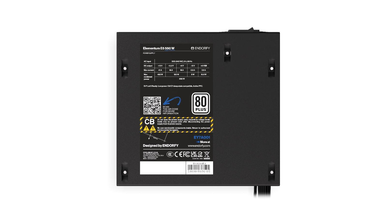 Power supply unit Endorfy Elementum E5 550W 80 PLUS