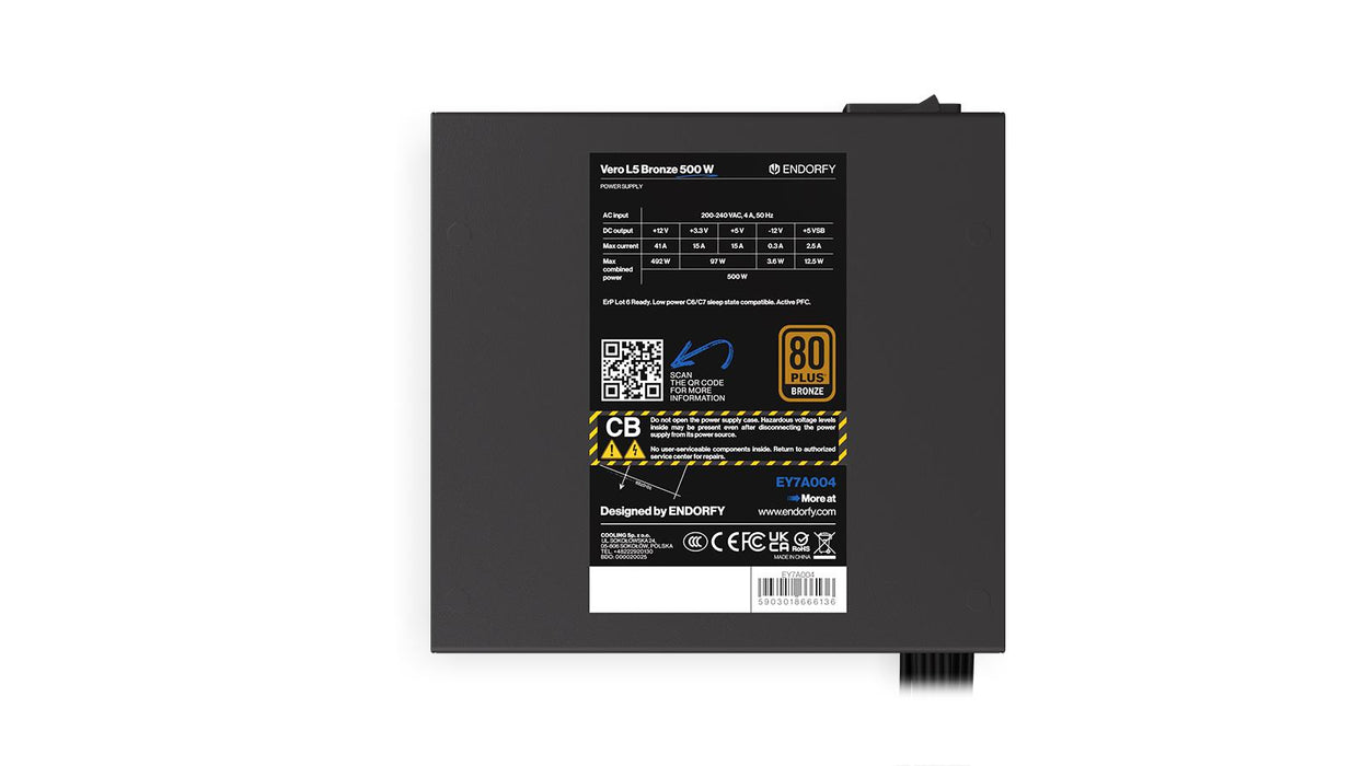 Power supply unit Endorfy VERO L5 500W 80+ Bronze