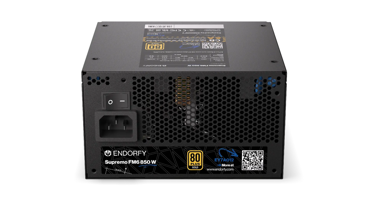 Power supply unit Endorfy Supremo FM6 850W 80+ Gold, PCIe 5.1 - Fully Modular