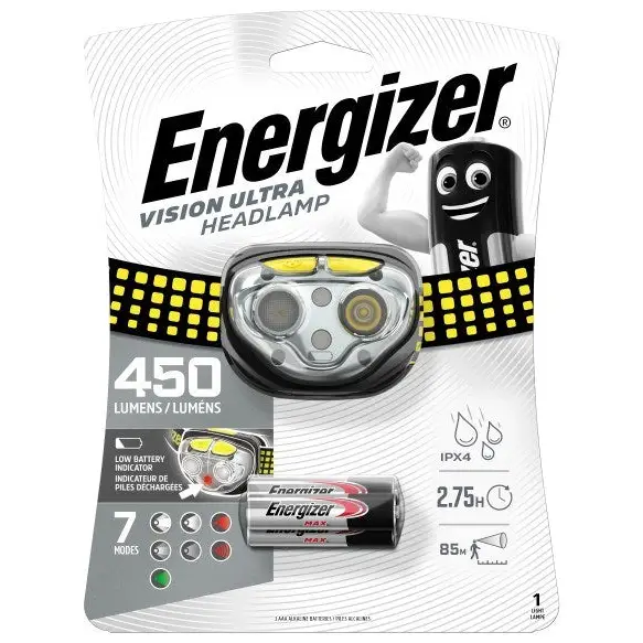 ENERGIZER Headlight Vision Ultra 3AA 450 LM 3 colours of light
