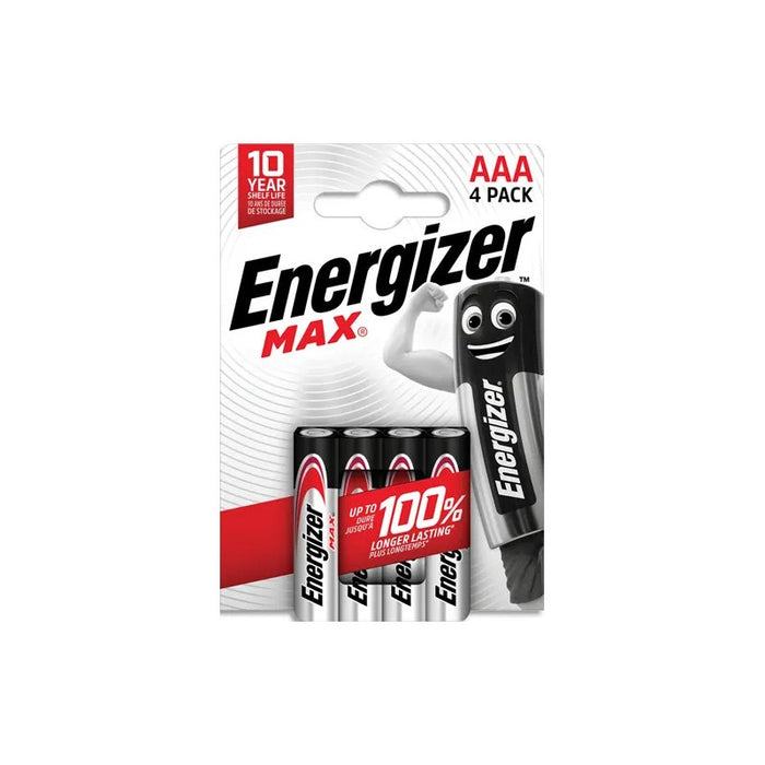 ALKALINE BATTERIES 4 COUNT ENR MAX ALK AAA CHP4 ALKALINE ENERGIZER
