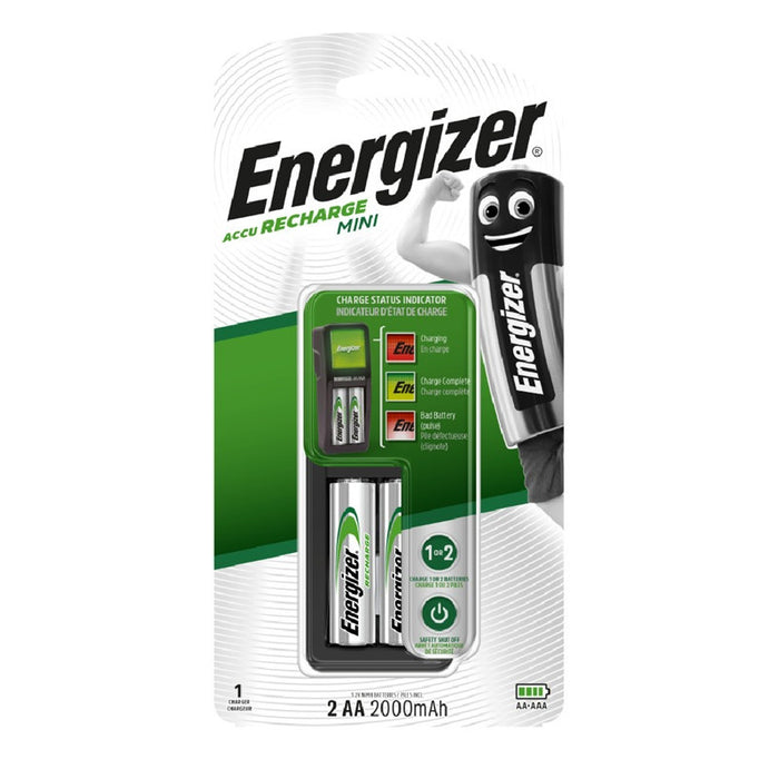 2-PACK BATTERY CHARGER ENR MINI CHAR EU + 2AA ENERGIZER