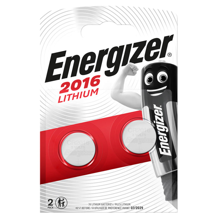 BATTERIES CR2016 2 NUMBERS ENERGIZER LITHIUM