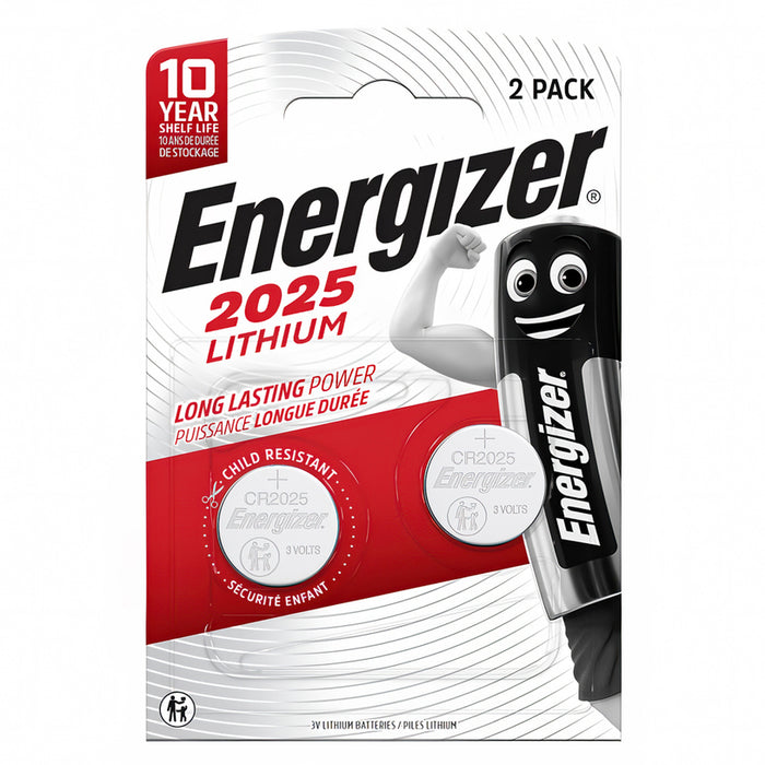 BATTERIES CR2025 2 NUMBERS ENERGIZER LITHIUM