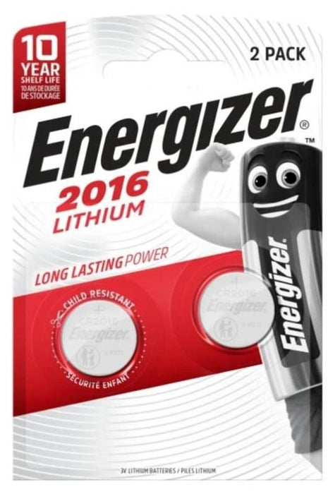 BATTERIES CR2016 2 NUMBERS ENERGIZER LITHIUM