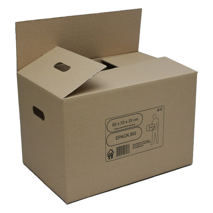 CARTONS FOR MOVEMENT CORRUGATED CARDBOARD WITH HANDLES 50X33X33 EPACK