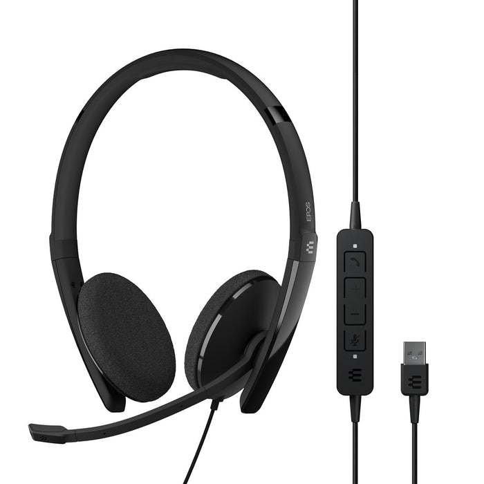 EPOS ADAPT 160 USB II headset, wired, headband, office/call center, USB Type-A, black