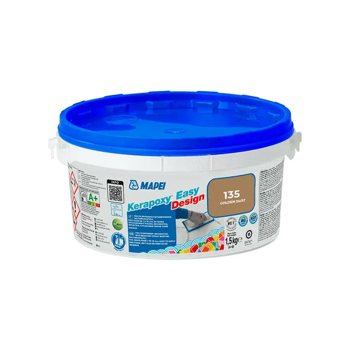 EPOXY GROUTING MIXTURE KERAPOXY EASY DESIGN MAPEI 135 GOLD DUST - Фуги<<<Лепила за плочки фуги силикони и